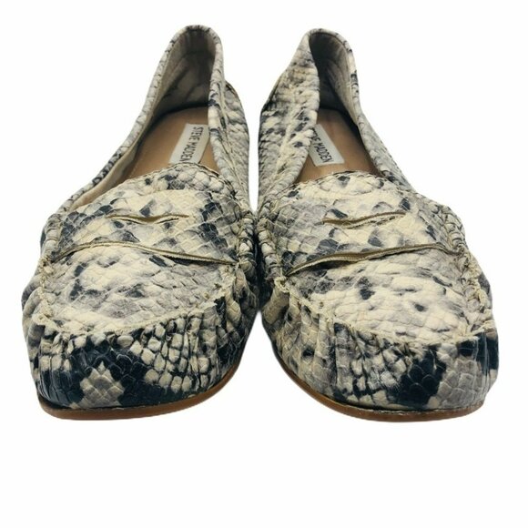 Steve Madden Womens Snake Print Loafers Flats Murphey Slip On Comfort Size 8.5 - Picture 3 of 11